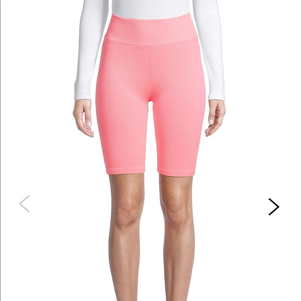 NWOT Calvin klein Ribbed High-Waist Bike Shorts, Large .